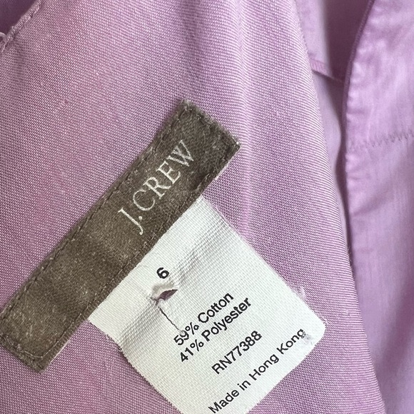 VTG J.Crew Lilac Cotton-Blend Slip Dress SZ 6 Y2K Fairy Coquette Minimalist Lace - Picture 6 of 7